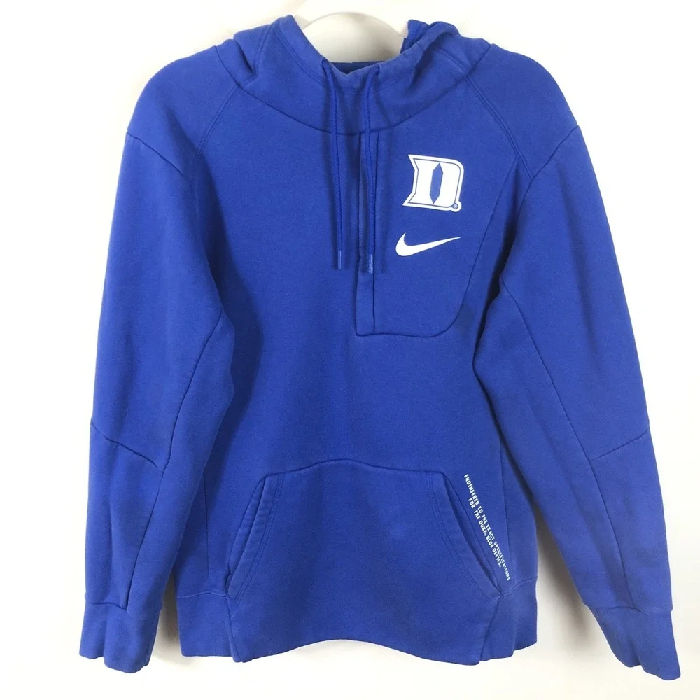 Duke Blue Devils Nike Pullover Hoodie Men's Sz S Blue White NCAA Basketball Rare